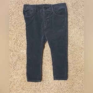 Mango Black Skinny Weil Corduroy Pants. Size 9/12 months.
